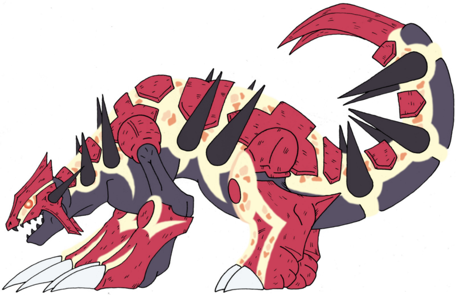 Download Groudon Clipart Groudon Pokémon Omega Ruby - Draw Primal Groudon (900x583), Png Download