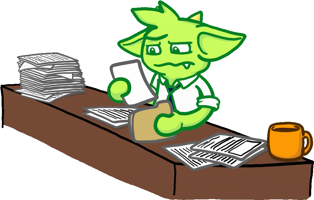 Business-gremlin - Cartoon (1024x688), Png Download