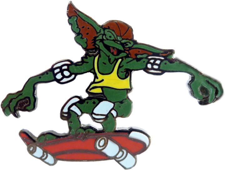 Vintage Skatin' Gremlin - Iron-on (1024x1024), Png Download