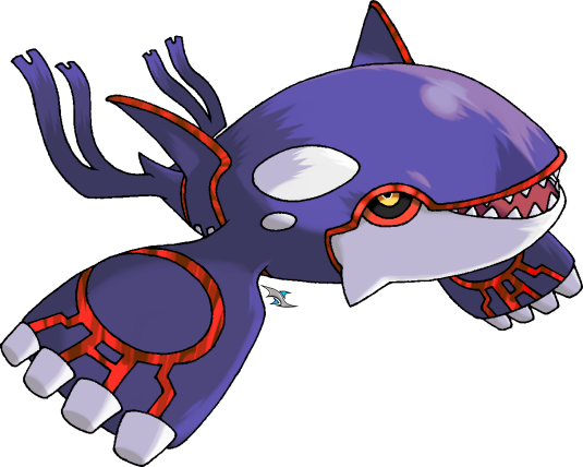 Pokémon Ruby And Sapphire Pokémon X And Y Fictional - Pokemon Kyogre Png (535x428), Png Download