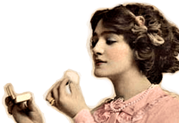Victorian Vintage Woman Make Up - Helenmayvintage Authentic Petite Victorian Era Ivory (400x400), Png Download