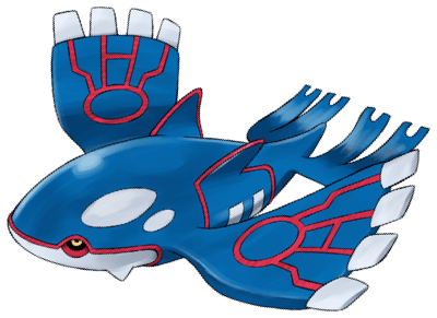 Kyogre Knows How To Have A Whale Of A Good Time - Portable Network Graphics (400x291), Png Download