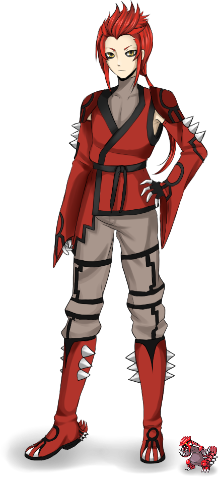 [groudon Gijinka] - By Aqualeonhart - Pokemon Gijinka Groudon (450x950), Png Download
