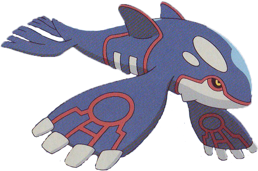Transparent Kyogre Original Scan - Cartoon (991x630), Png Download
