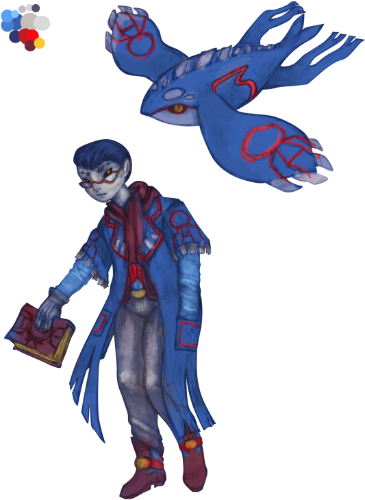 Kyogre Gijinka - Cartoon (540x769), Png Download