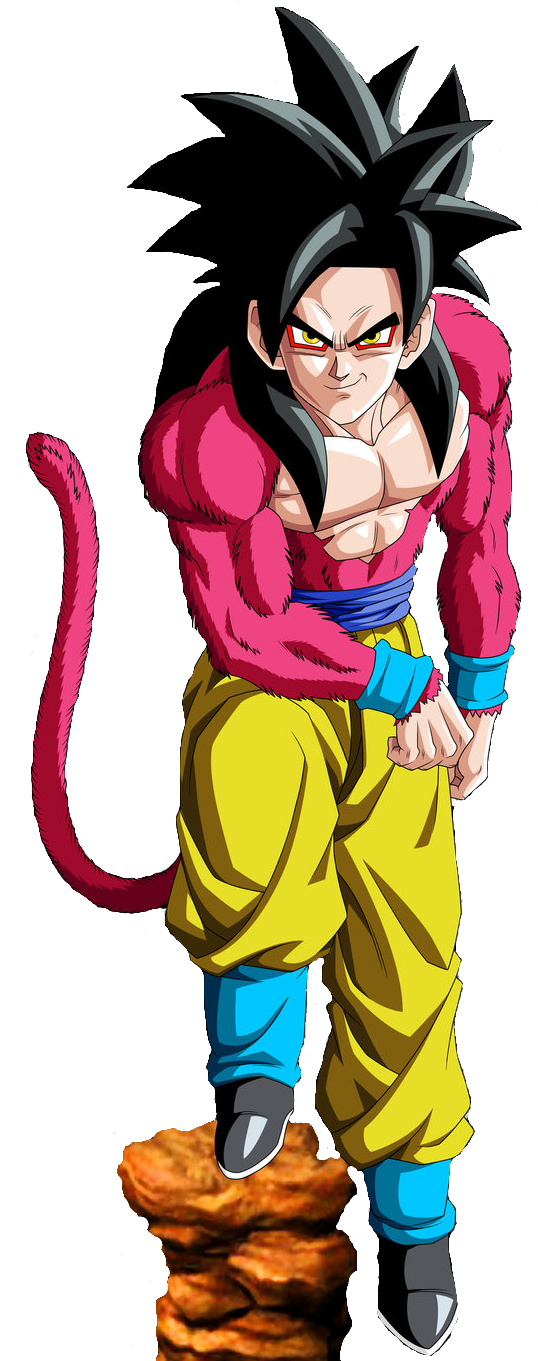 Goku Super Saiyan 4 Png - Super Saiyan 4 Goku Png (553x1360), Png Download