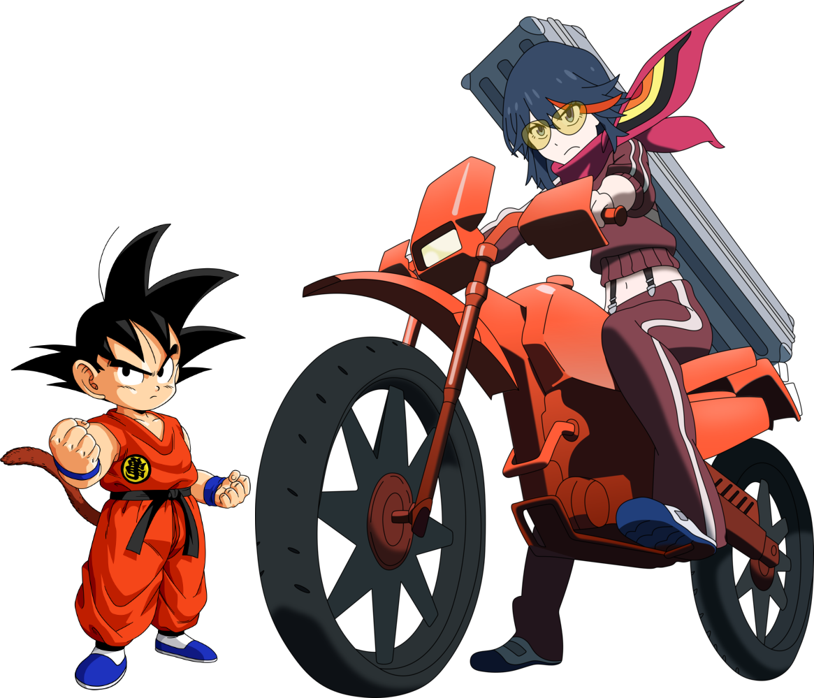 Ryūko Matoi Vs - Ryuko Matoi And Goku (1165x999), Png Download