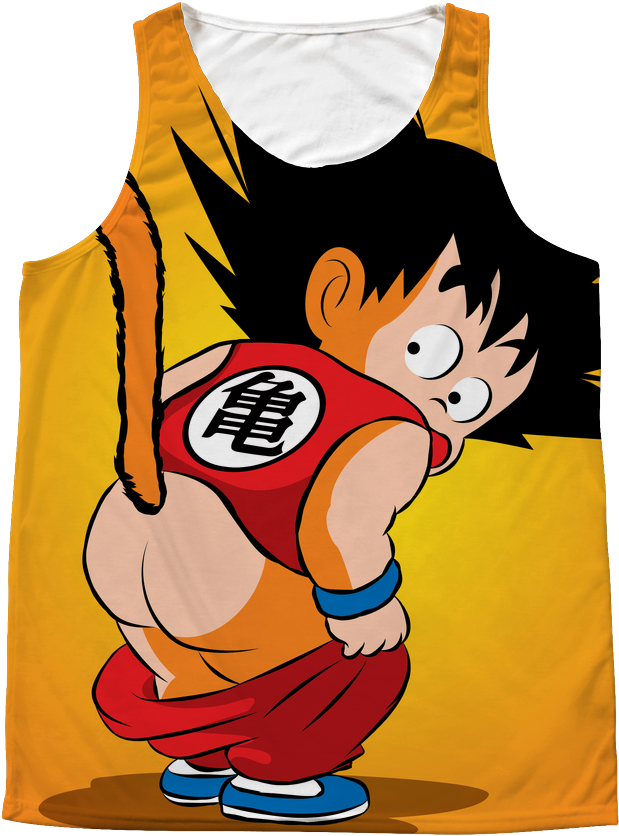 1 Sided 3d Tank Top T Shirt Tank - Goku Kid (1024x1024), Png Download