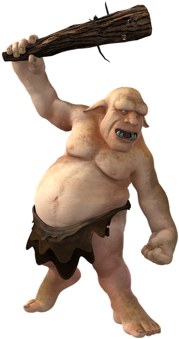 Troll, Kobold, Fantasy, Fairy Tales, Club, Ears - Troll (463x720), Png Download
