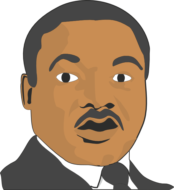 Martin Luther King - Martin Luther King Jr Cartoon Version (589x643), Png Download