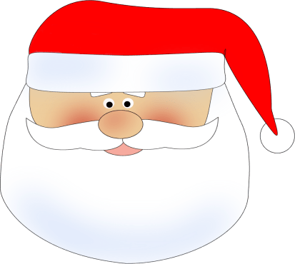Vintage Santa Face Clipart 4 By Madison - Santa Face Clipart Transparent (413x370), Png Download