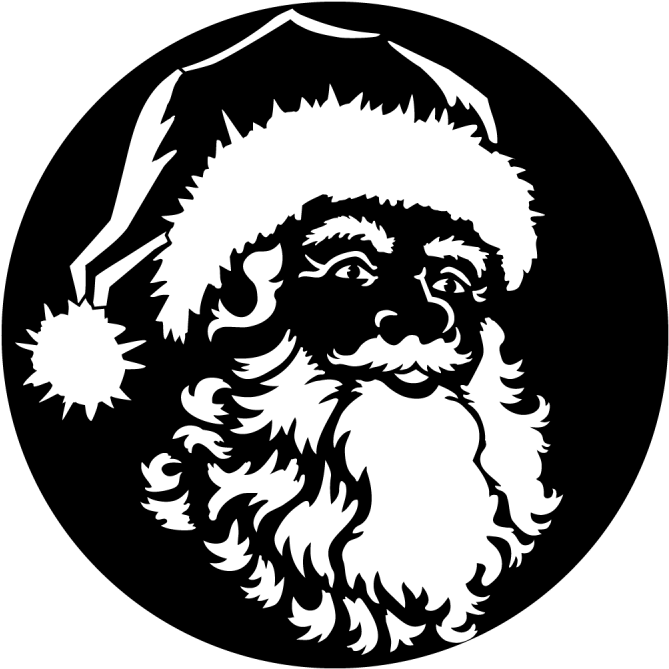 Santa's Face - Apollo Design Technology Ms-2509 Steel Gobo - Santa's (800x800), Png Download