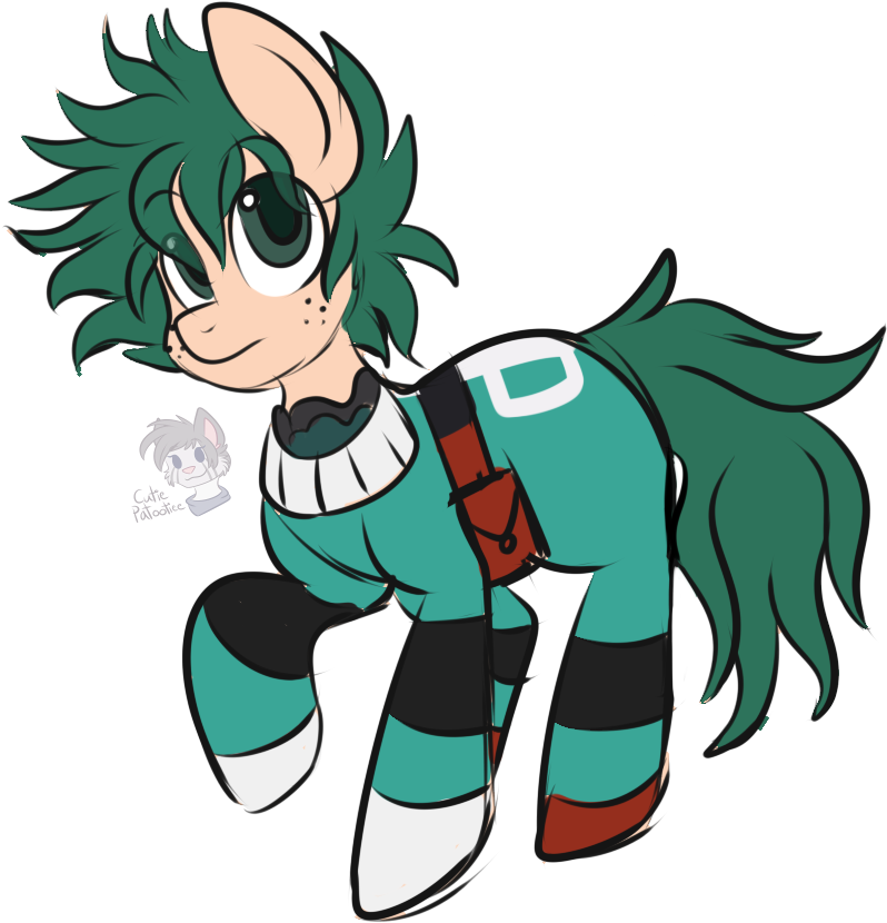 Cutiepatootiee, Crossover, Deku's Hero Costume, Izuku - My Hero Academia Mlp (827x870), Png Download