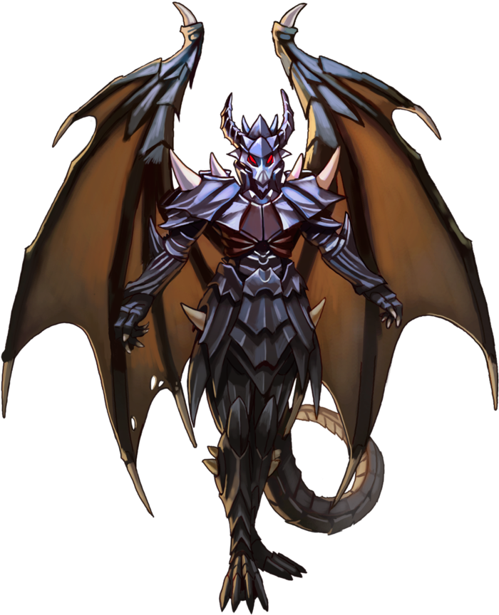 Black And White Special Monsters Name Zverud The Corrupted - Humanoid Dragon Demon (894x894), Png Download