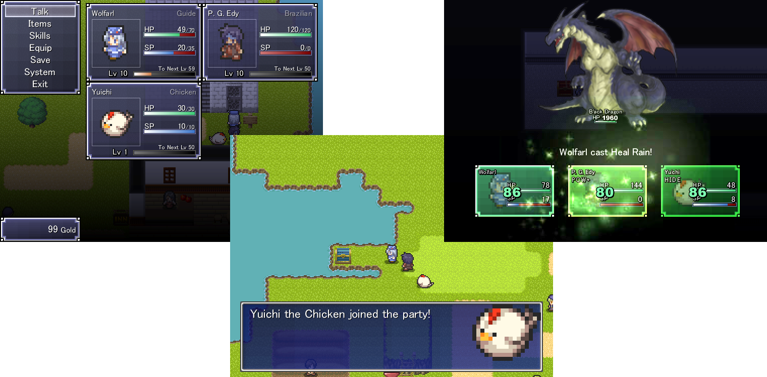 Game Sample Wolf Collage - Wolf Rpg Editor (1520x748), Png Download