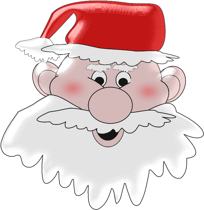 Jolly Santa Face - Wall Decal (800x797), Png Download