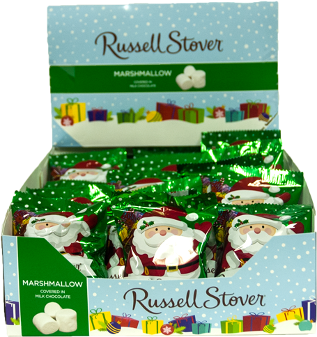 Russell Stover Milk Chocolate Marshmallow Santa Candy - Russell Stover Milk Chocolate - 2.875 Oz Bar (500x500), Png Download