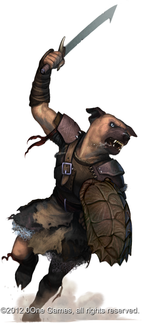 Dog Face Kobold Fighter By *akeiron On Deviantart * - Dog Faced Kobold (510x1050), Png Download
