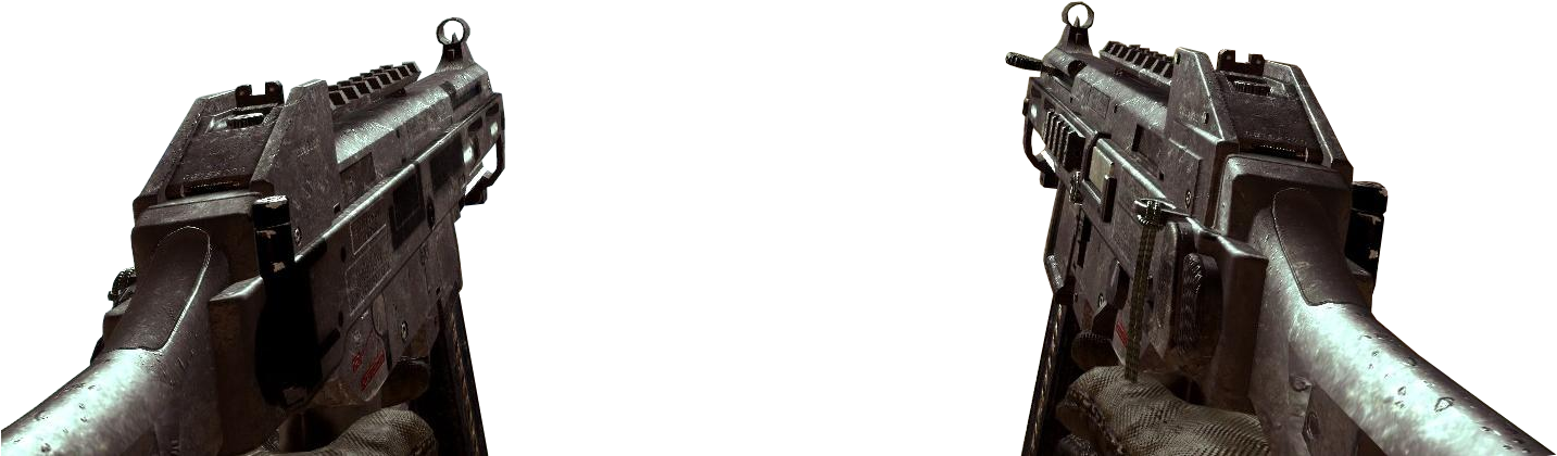 Creaking - Mw2 Dual Wield Ump (1440x420), Png Download