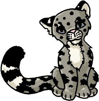 Chibi Snow Leopard By Kzerina On Deviantart - Snow Leopard Cartoon Chibi (360x360), Png Download