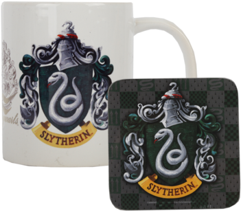 Harry Potter - Slytherin Crest Coaster (422x480), Png Download