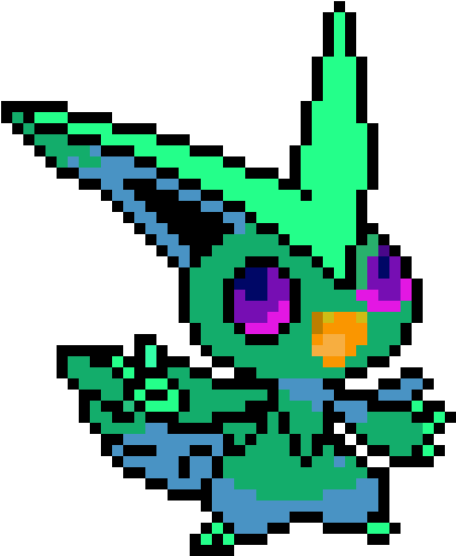 Sea Green Victini - New Year (460x540), Png Download