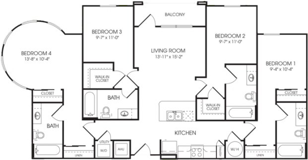 Floor Plansorganic Ph - Floor Plan (640x480), Png Download
