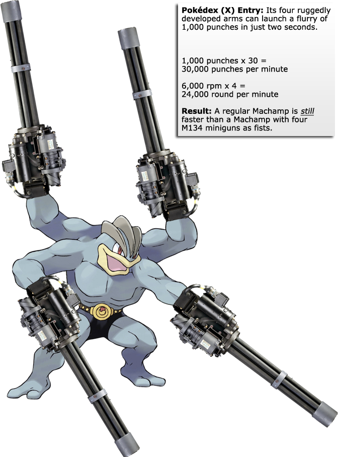 Machamp With Miniguns Pokedex - Pokemon Machamp (672x907), Png Download