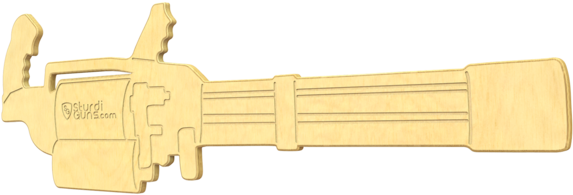Minigun - Sturdiguns Kids Minigun Wooden Toy Gun With, Made In (600x440), Png Download