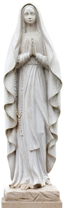 Madonna, Statue, Holy, Gracious, Grace, Prayer, Pray - Madonna Statua Png (445x720), Png Download