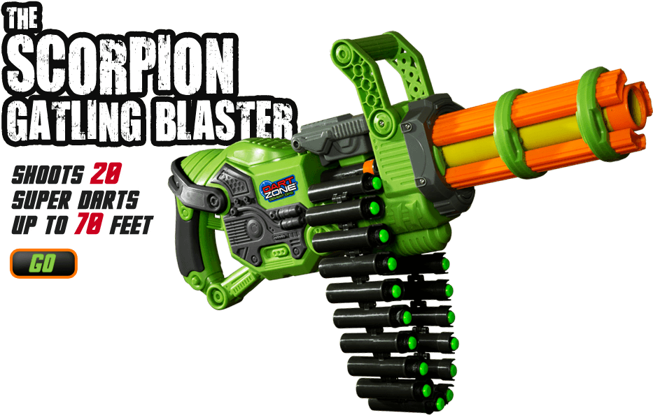 Prime Time Toys Dart Zone Scorpion Motorized Automatic (1003x619), Png Download