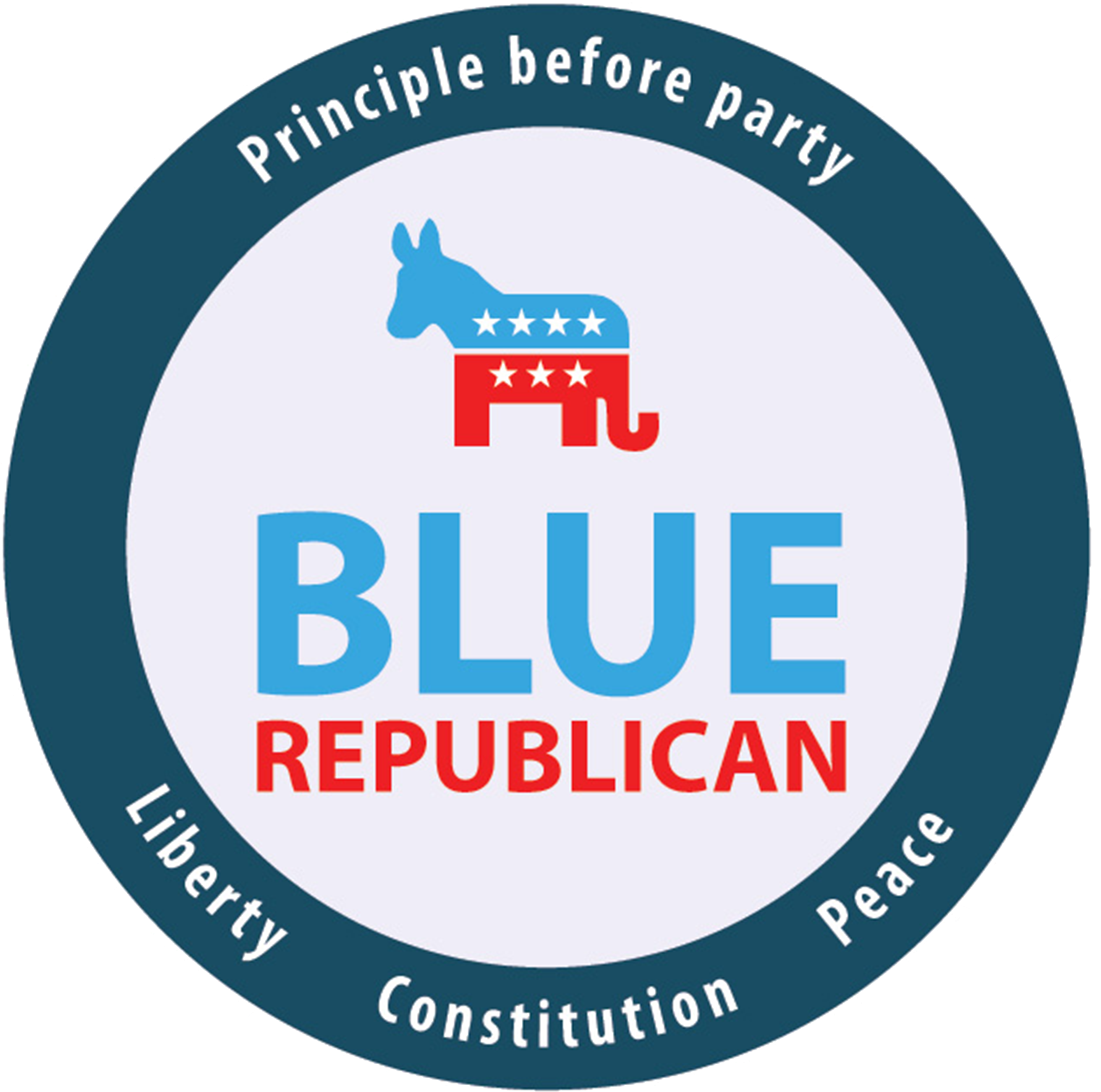 Sticker Blue Republican - American College Of Gastroenterology (3104x3158), Png Download