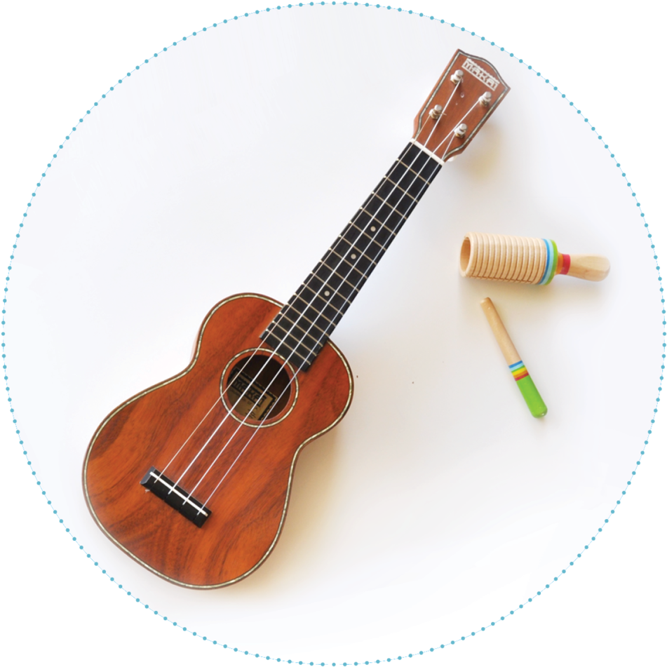 Uke And Rhythm Sticks - Acoustic Guitar (1000x1000), Png Download