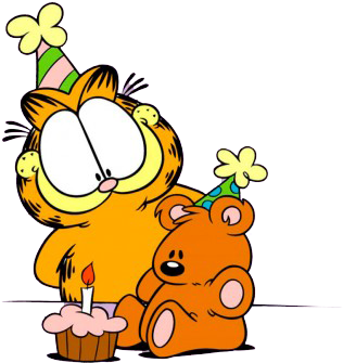 Magda On Twitter - Garfield Birthday Png (507x348), Png Download