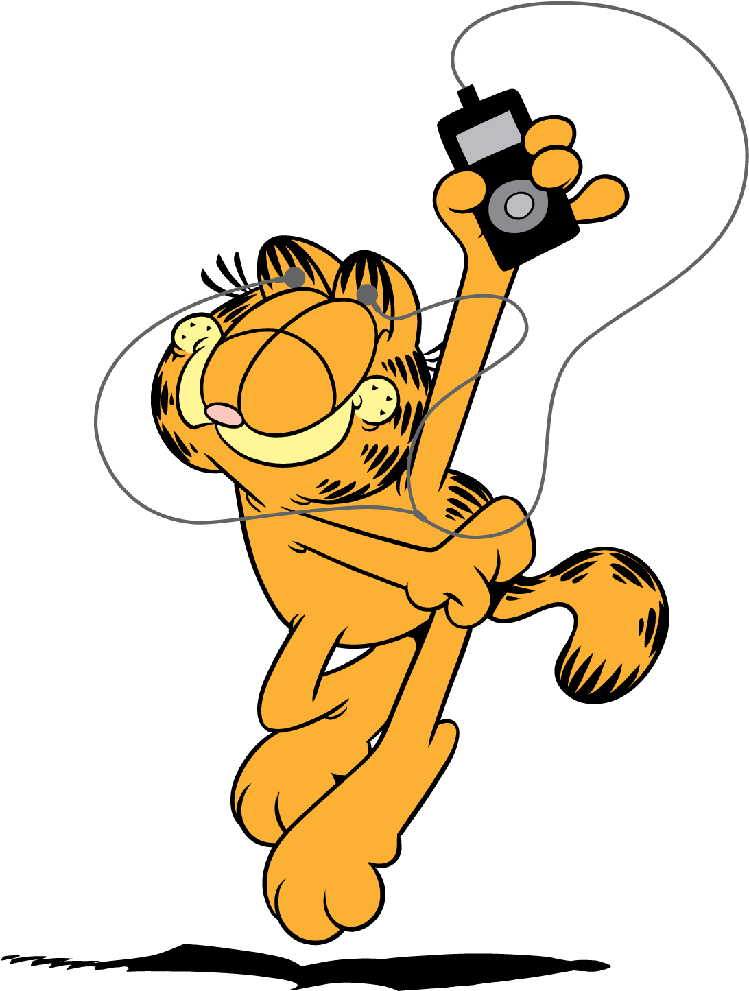 Garfield Listening To Audio - Iraq (1158x1498), Png Download