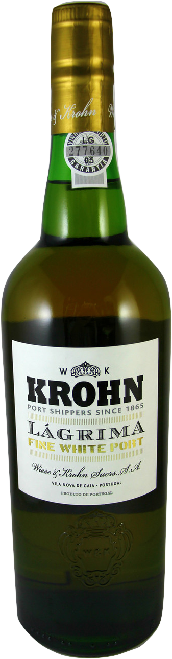 Krohn Lagrima White Port 750ml (368x1299), Png Download