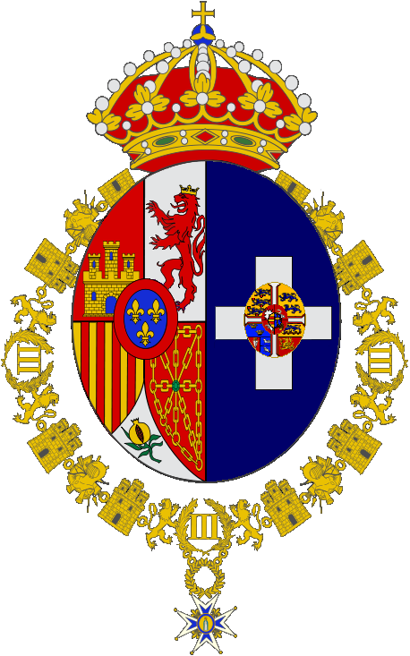 Queen Of Spain Coat Of Arms - Reina Sofia Escudo (458x733), Png Download