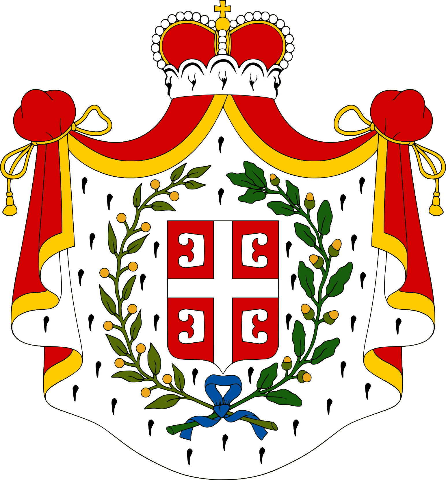 Coat Of Arms Of The Principality Of Serbia - Knezevina Srbija (1544x1660), Png Download