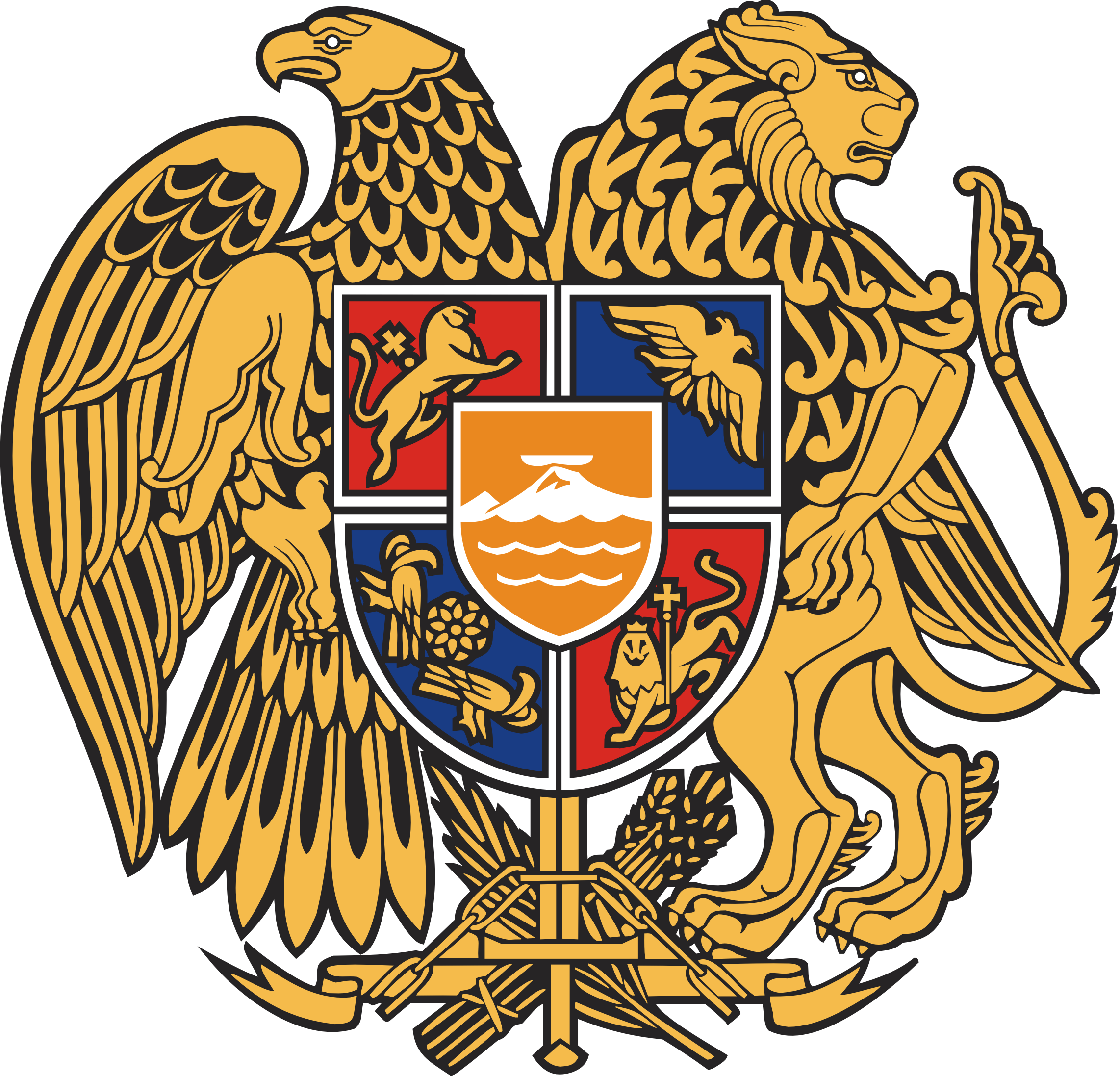 Old English Coat Of Arms - Armenian Legends And Festivals (2284x2194), Png Download
