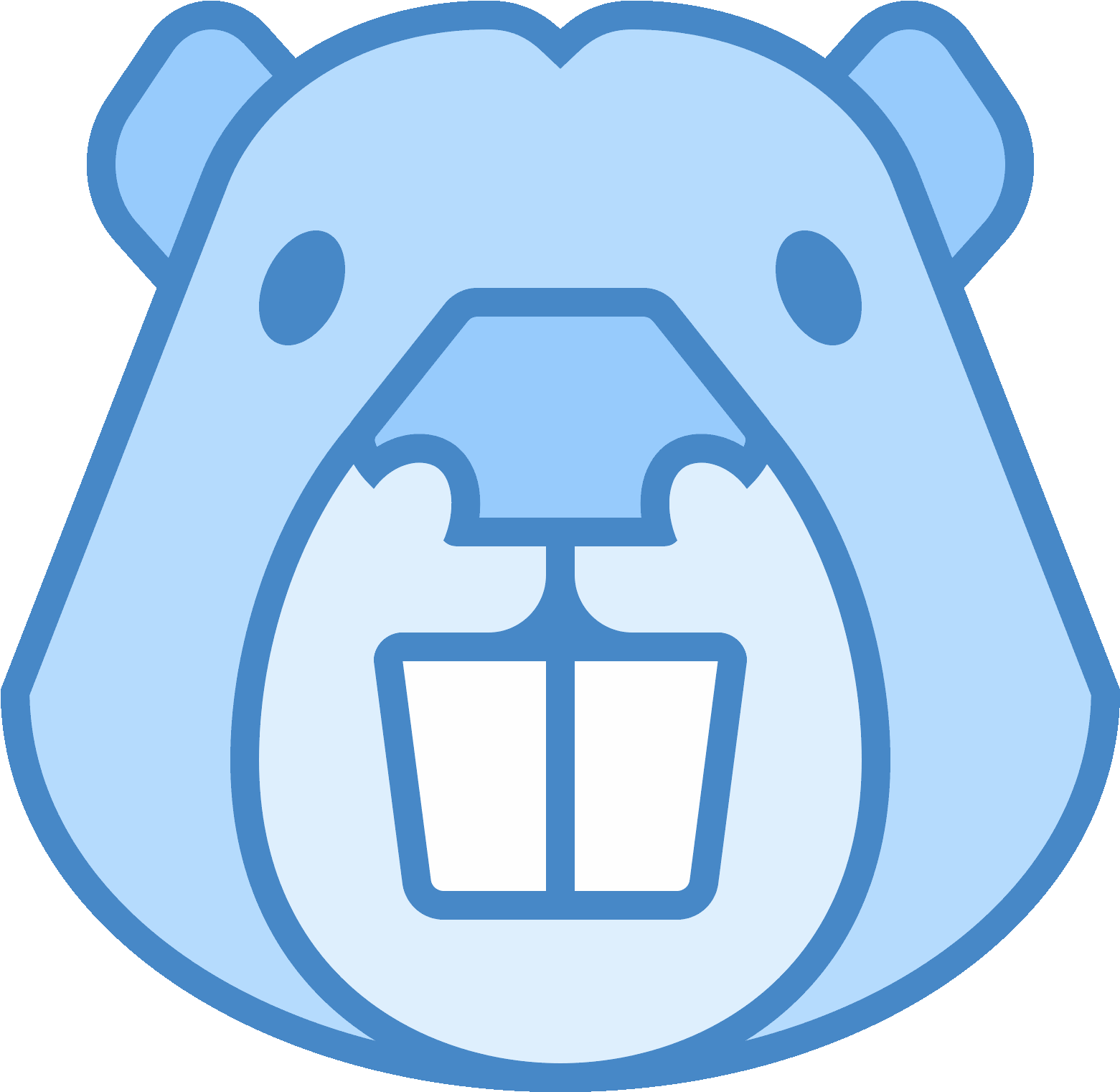 The Face Of The Beaver Stands Out For It's Noticeable - Beaver (1600x1600), Png Download