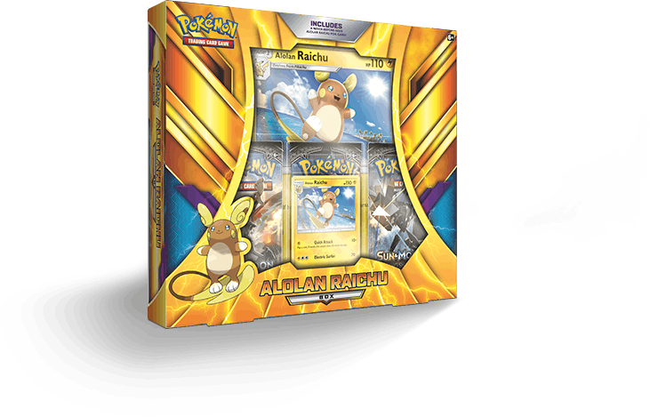 Alolan Raichu Figure Collection - Pokémon Tcg: Alolan Raichu Box (749x469), Png Download
