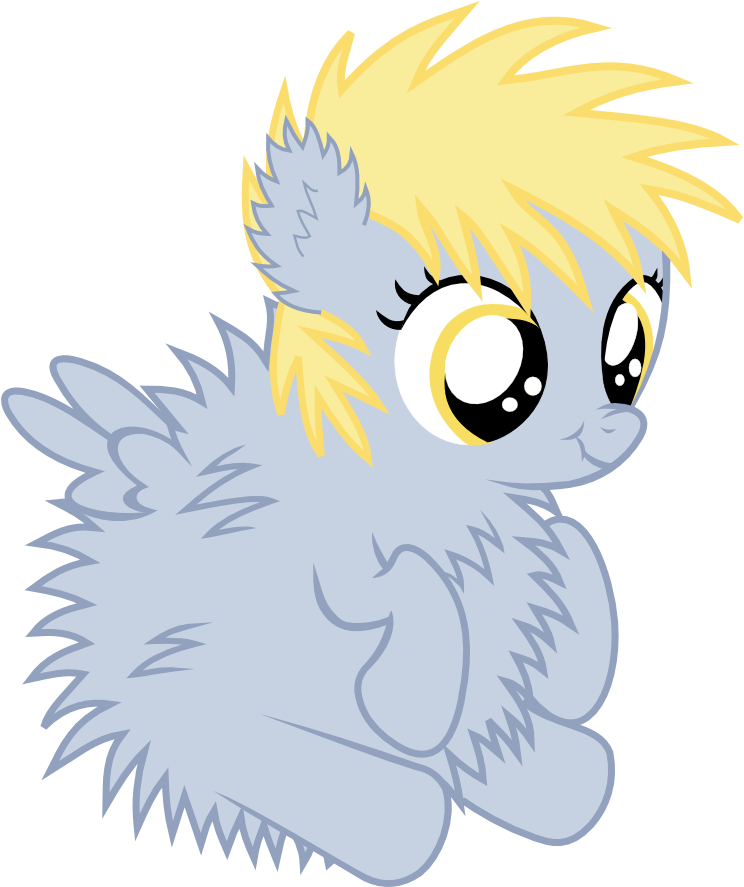Fluffy Derpy (750x886), Png Download