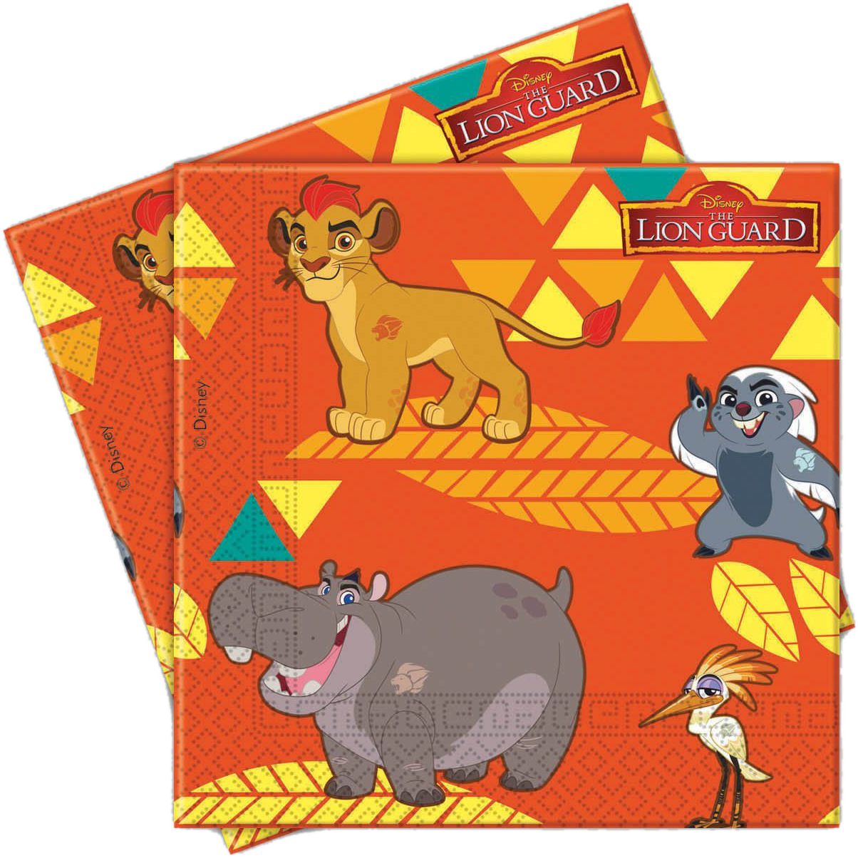 20 Napkins The Lion Guard 33x33cm - Lion Guard Napkins (1204x1204), Png Download
