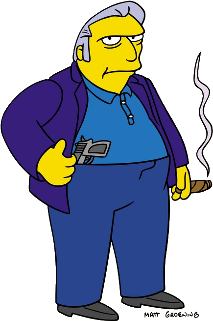 ¡conoce A Los Ciudadanos De Springfield - Fat Tony Simpsons (446x653), Png Download