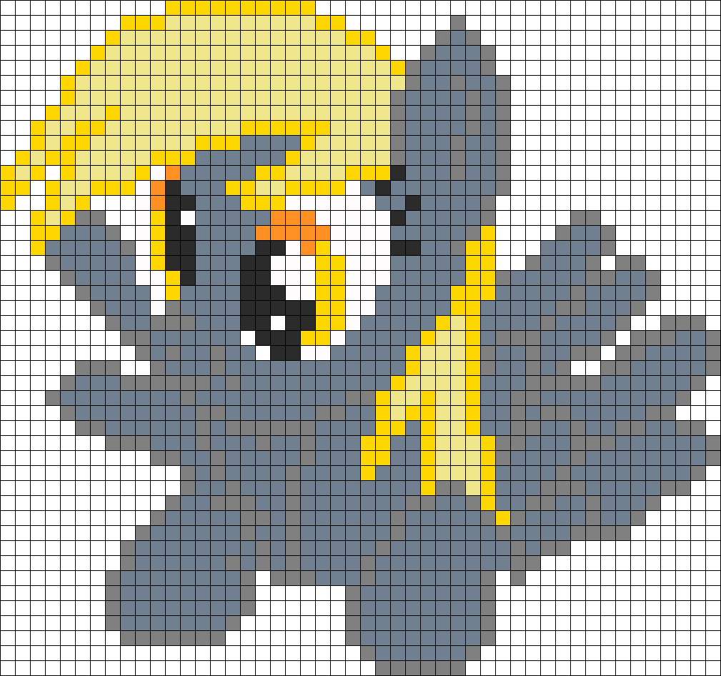 Derpy Hooves Perler Bead Pattern / Bead Sprite - Derpy Hooves (1009x946), Png Download