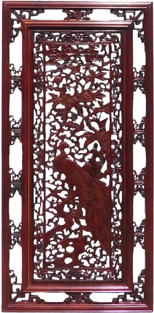 Chinese Decorative Wood Wall Panel On Chairish - Wood (573x1163), Png Download