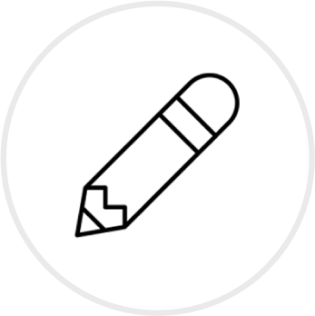 3d Design Icon - Outline Of Pencil (347x348), Png Download