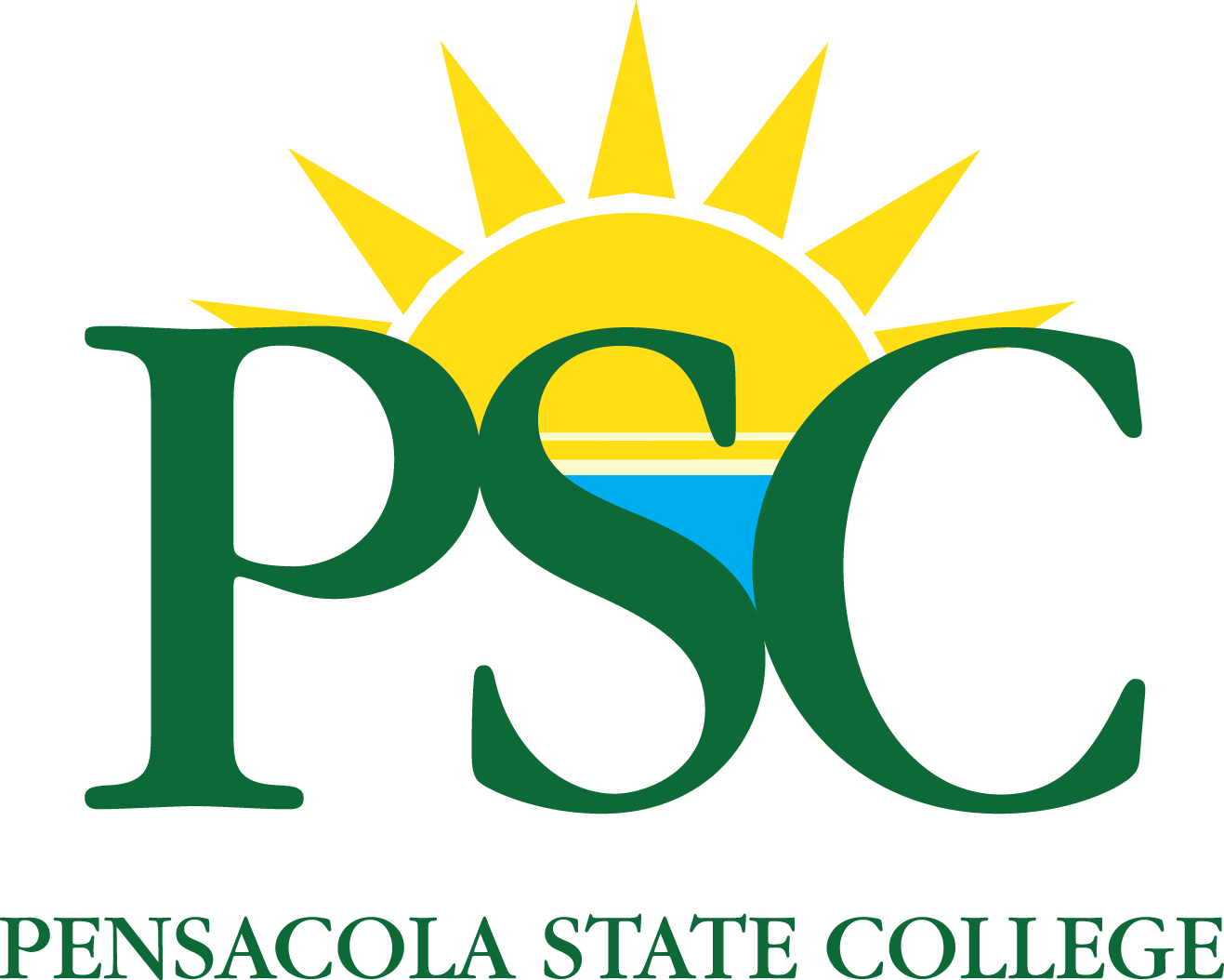 Decorative Image Of Psc Vertlogo1 Cmyk W3ar1w , Branding - Pensacola State College Logo (1317x1054), Png Download