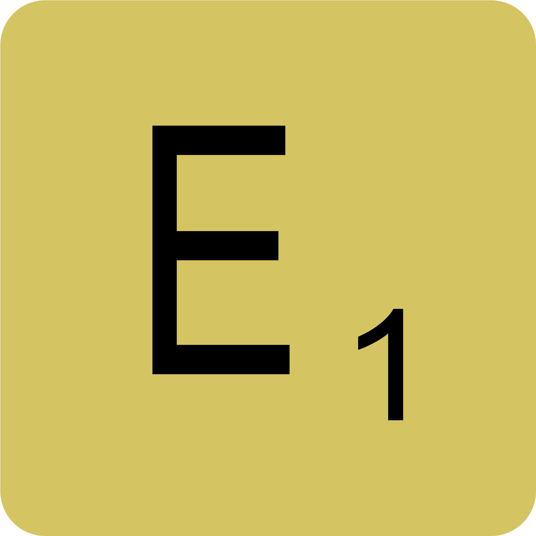 File Scrabble Letter E Svg Wikimedia Commons - File Scrabble Letter U (2000x2000), Png Download