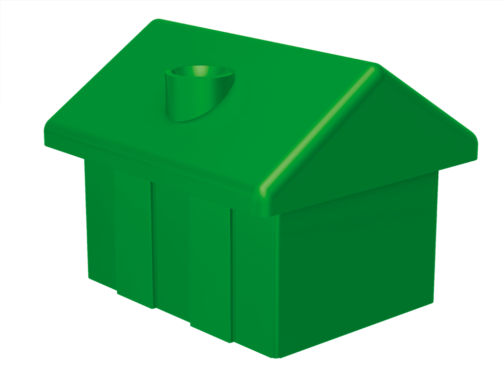 Monopoly House Png - Monopoly House Pieces (1029x782), Png Download